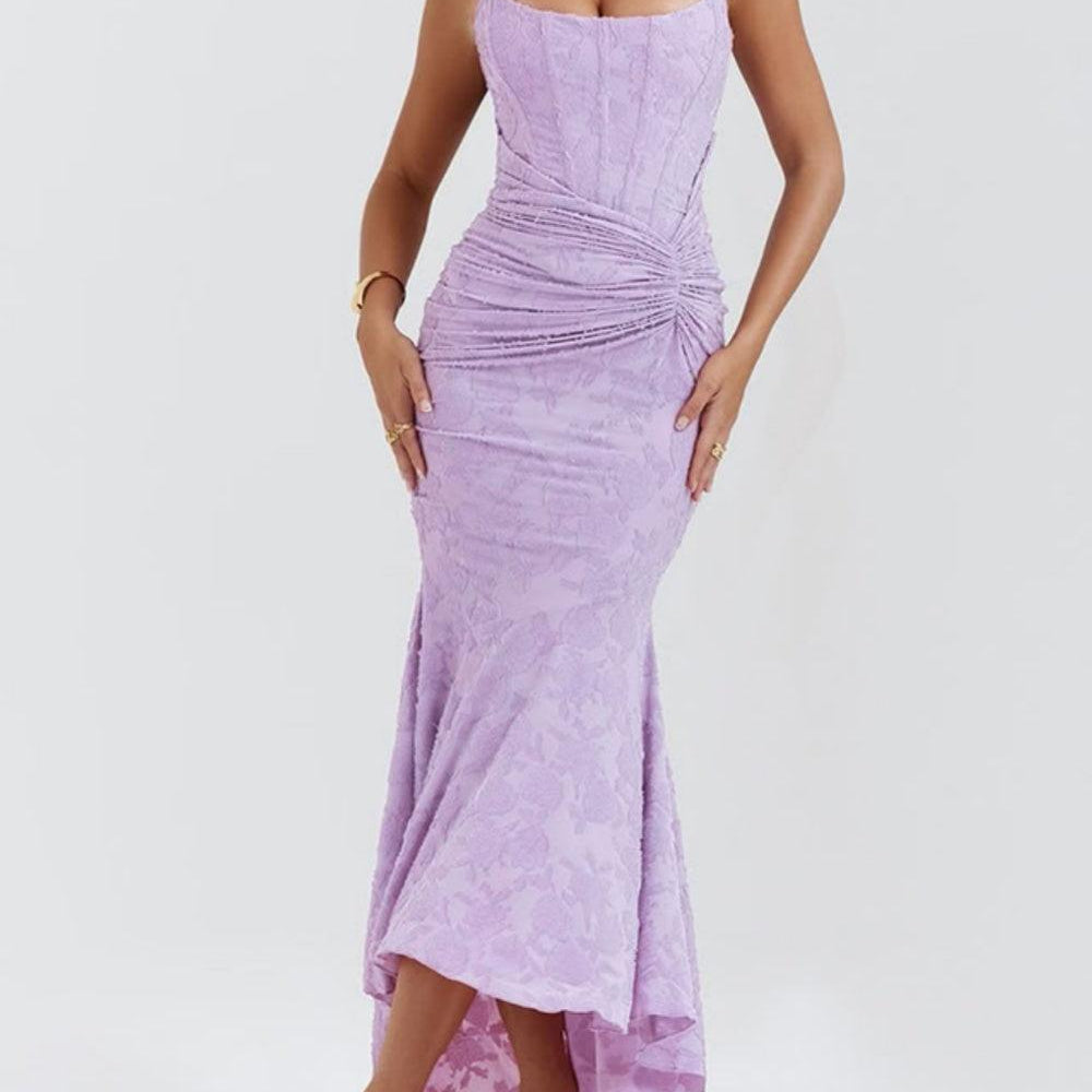 Blue bell floral maxi dress