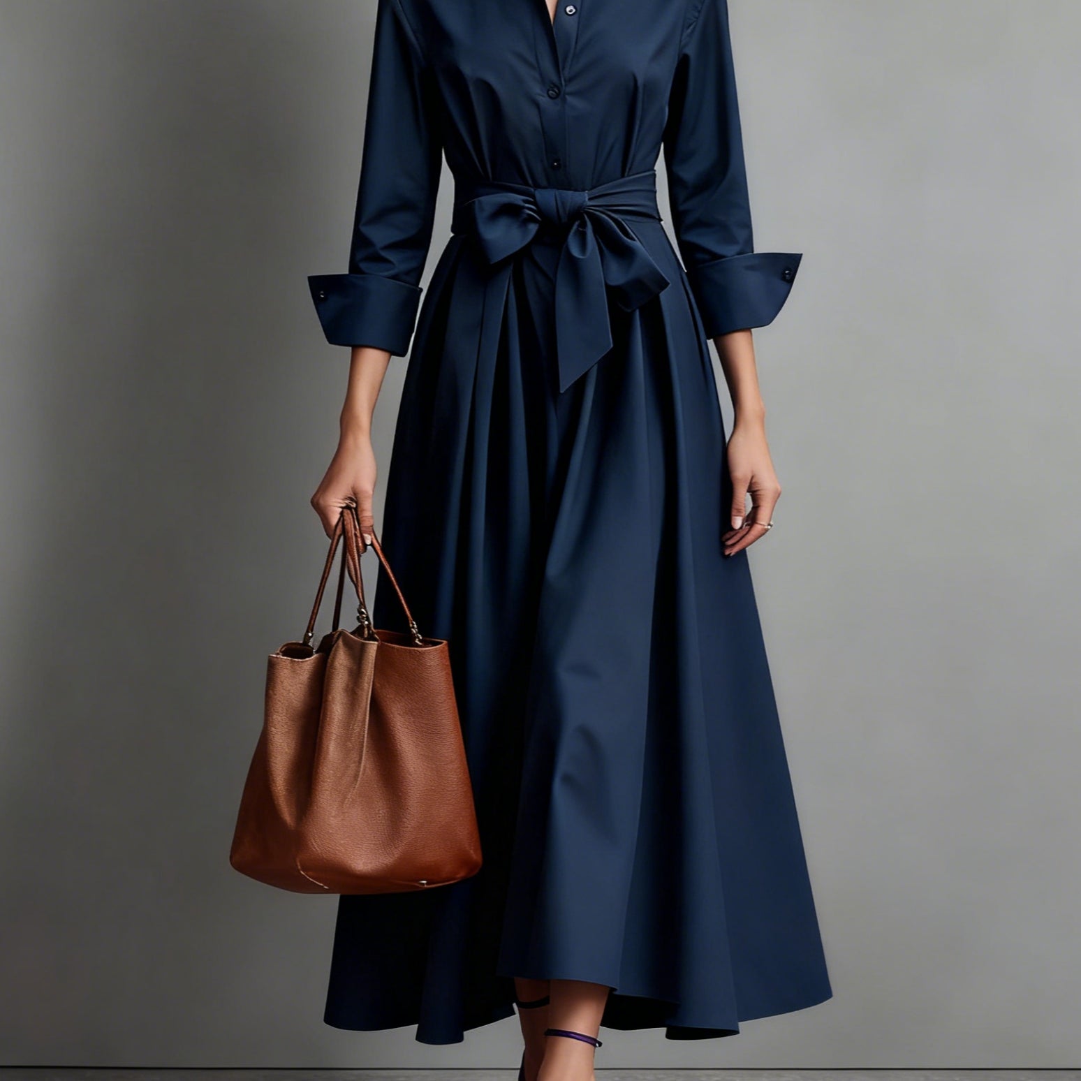 Minimalist Classic Shirt Maxi Dress