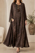 Brown Leopard Print Maxi Dress with Sheer Duster Set