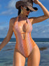 Resort-style knitted one-piece swimsuit for summer