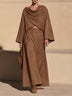 Retro Cowl Neck Wrap Crop Top and Maxi Skirt Set