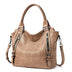 Retro style large capacity shoulder crossbody tote bag