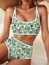 Fresh Split-Front Floral Print Bikini