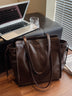 Vintage Oil-Wax Leather Tote Bag – Large-Capacity Women’s Shoulder Bag