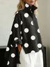 Printed Faux-Denim Casual Shirt with Stand Collar