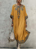 Stylish loose-fit printed dress with a round neck