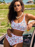 Fresh Split-Front Floral Print Bikini