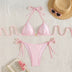 Sexy Backless Strappy Lace Triangle Bikini