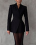 Fashion Jacket & Perspective Skirt Two-Piece Set