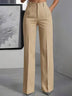 Women's High-Waisted Vertical-Striped Wide-Leg Suit Pants for Commuting
