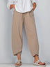 Solid Color Simple Casual Ankle Pants