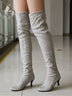 Women's suede solid color high boots