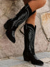 Women's low-heeled cigarette boots