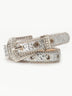 Trendy and unique rhinestone buckle women's belt