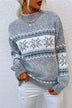 High-neck Snowflake Sweater