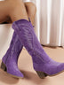 Women's low-heeled cigarette boots