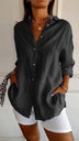 Single-breasted Pleated Lapel Shirt