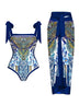 One Piece Swimsuit Chiffon Skirt Two-piece set