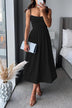 Spaghetti Strap Waisted A-line Midi Dress