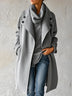 Loose Fit Mid Length Wool Blend Coat