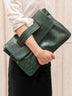 Large Capacity Commuting Magnetic Clutch Bag with Crossbody Strap