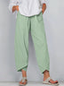 Solid Color Simple Casual Ankle Pants