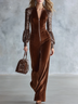 Glamorous Velvet Zip Front Jumpsuit with Sequin Statement Sleeves