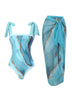 One Piece Swimsuit Chiffon Skirt Two-piece set