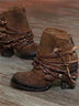 Vintage Braided Laced Ankle Boots