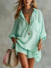 Oversized Pocket Beach Shorts Shirt Set