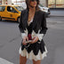 Black Lace-paneled Suit And Dress Set