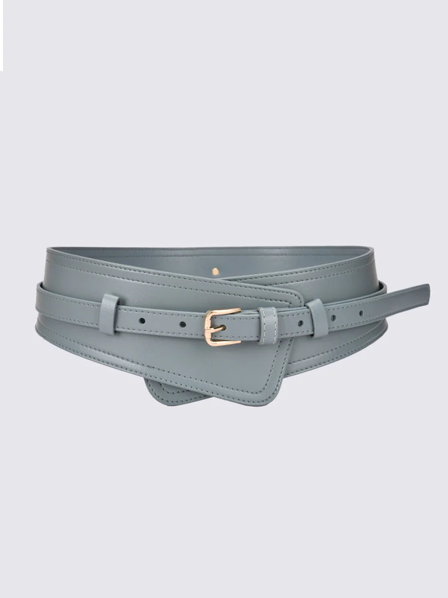 Women's Fashionable Imitation Leather Harness Wide Belt