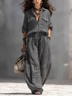 Black And White Checkered Shirt And Wide-leg Lantern Pants Suit