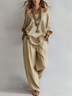 Casual Off-shoulder Top And Wide-leg Pants Set
