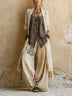 Bohemian Camisole Pants And Jacket Three-piece Set