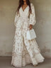 Timeless Bohemian Printed Lace A-line Maxi Dress
