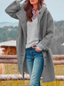 Hooded Loose Single-Breasted Jacket