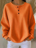 Waffle Knit Button Detail Top