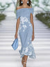 Spring Summer Floral Printed Elegant Dresses