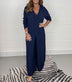 Two-piece Casual Long Top and Matching Pants Set