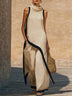 Elegant Irregular Sleeveless Top and Wide-Leg Pants Two-Piece Set
