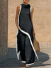Elegant Irregular Sleeveless Top and Wide-Leg Pants Two-Piece Set